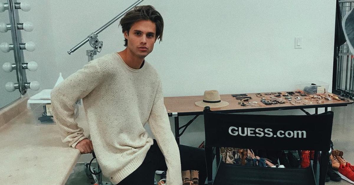 Bryce on a Guess modeling shoot.