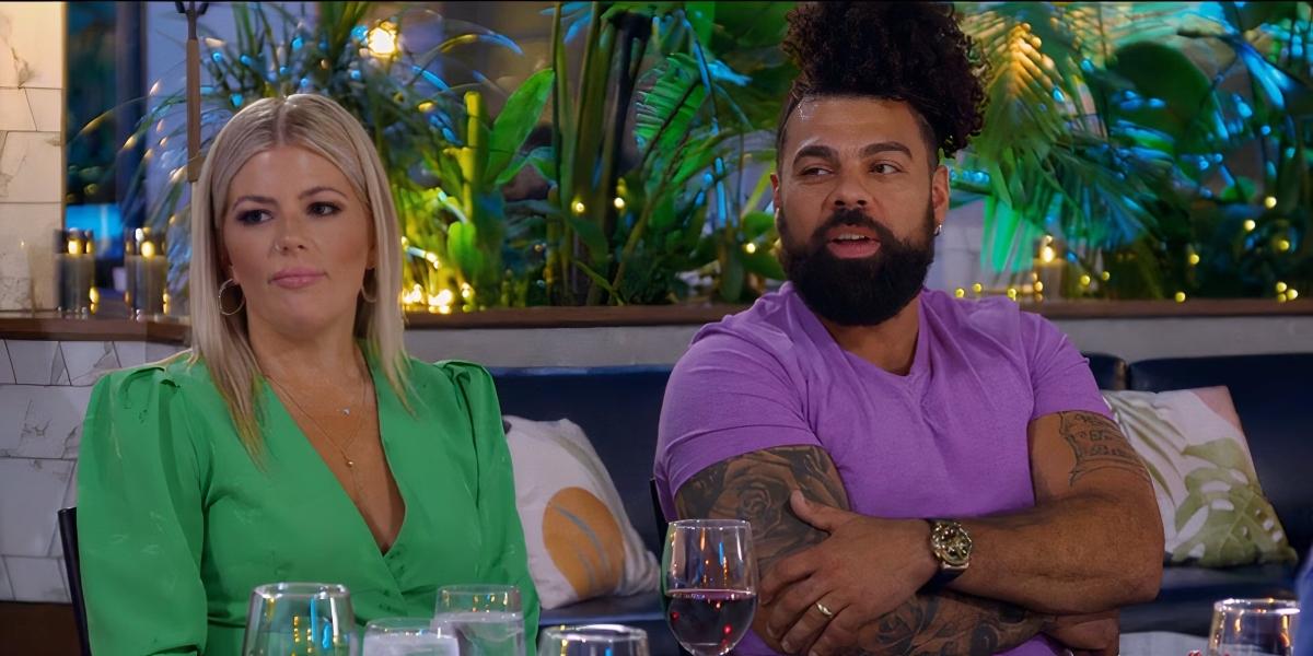 Michelle and David meet with the other couples on MAFS