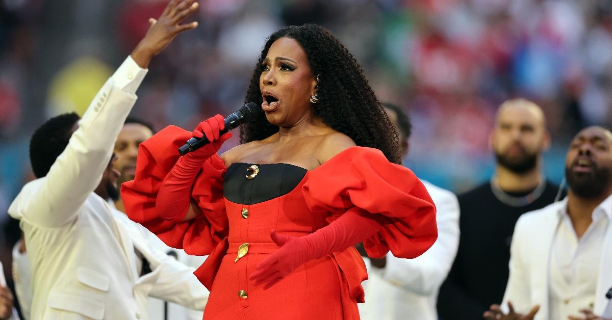 Sheryl Lee Ralph performs Lift Every Voice and Sing prior to Super Bowl LVII between the Kansas City Chiefs and Philadelphia Eagles at State Farm Stadium on February 12, 2023 in Glendale, Arizona. (Photo by Gregory Shamus/Getty Images)