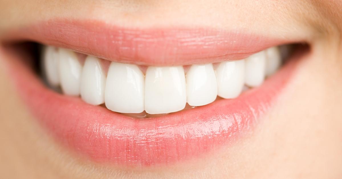 up close portrait of a woman's smile