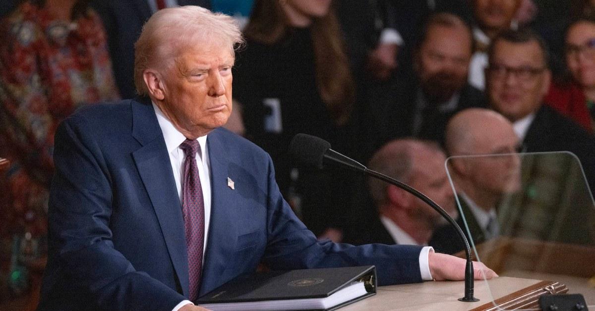 Donald Trump at the 2025 State of the Union.