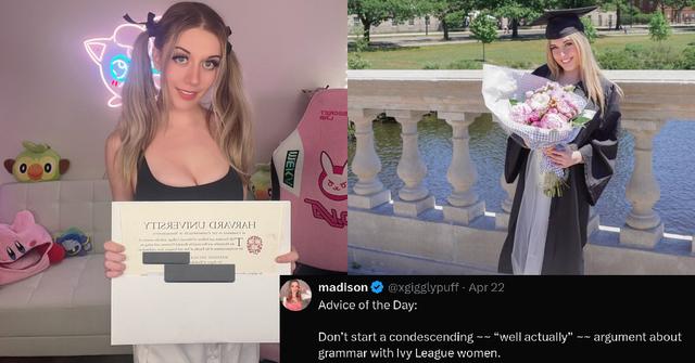 Woman Owns Man Doubting Harvard Degree