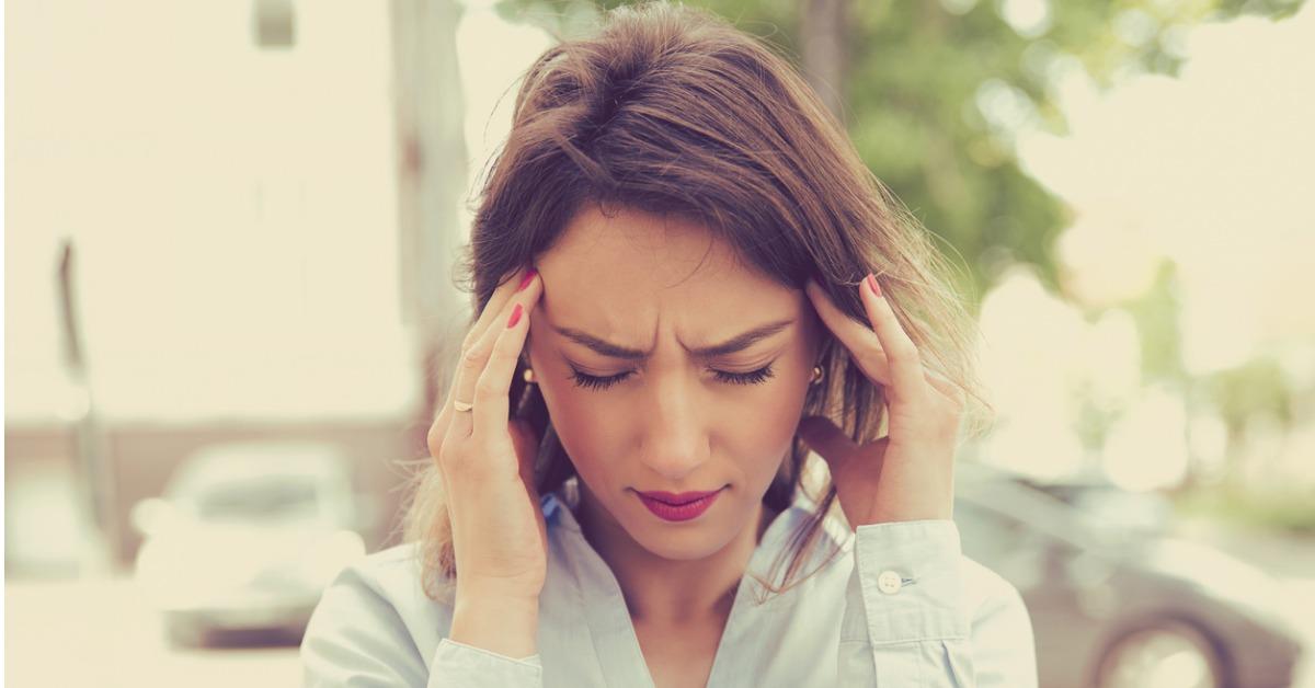 stressed sad young woman standing outdoors city life style stress picture id