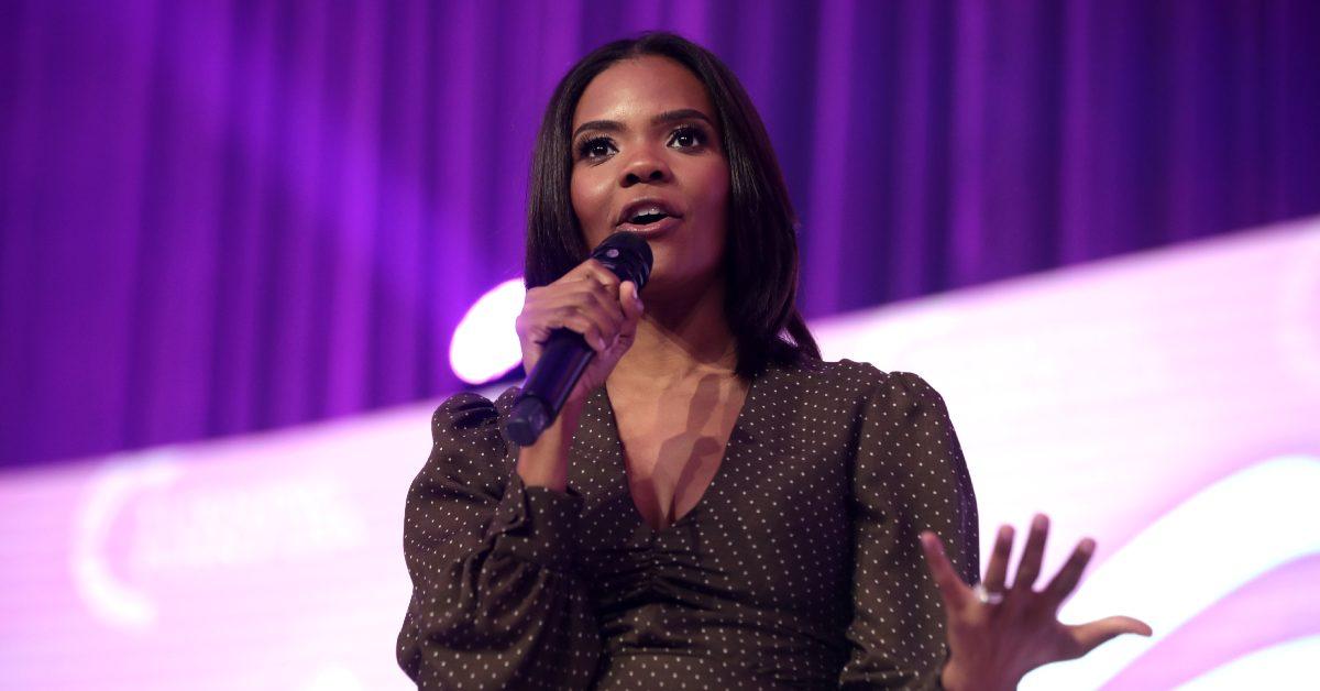 Candance Owens speaking at an event.