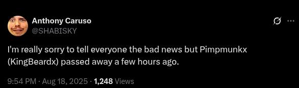 X post about KingBeardX.