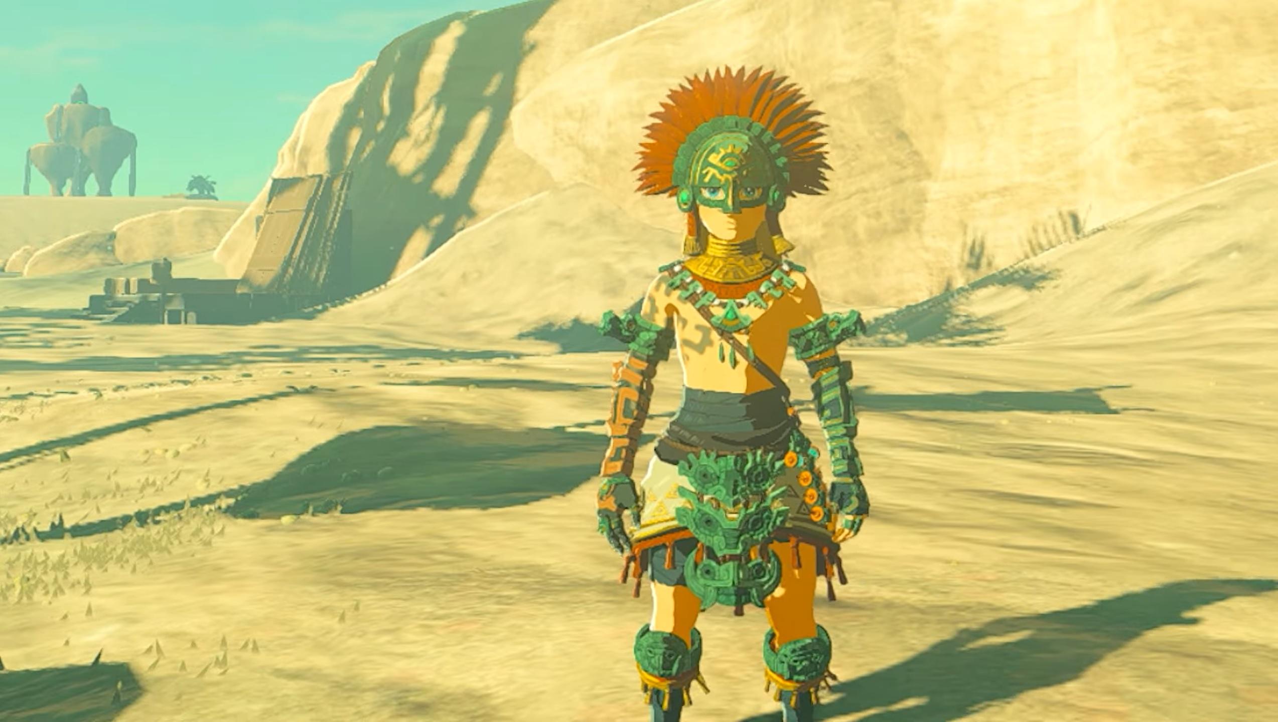 Link wearing Zonaite Armor in Tears of the Kingdom.