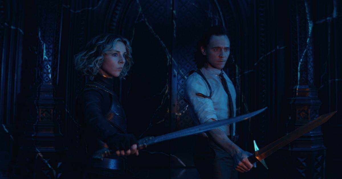 Sophia DiMartino as Sylvie and Tom Hiddleston as Loki.