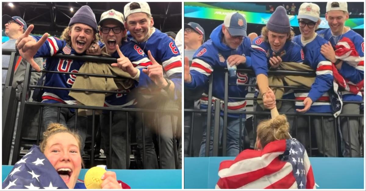 Haley Winn celebrated her gold medal victory with her three brothers at the 2026 Winter Olympics.