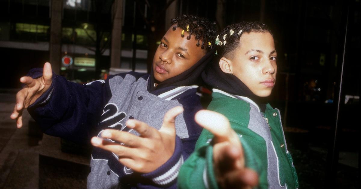 Chris Kelly and Chris Smith in Kris Kross portrait shoot (1992)