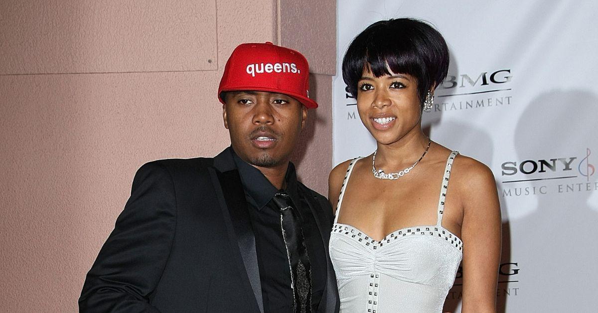 (l-r): Nas and Kelis at a red carpet event.