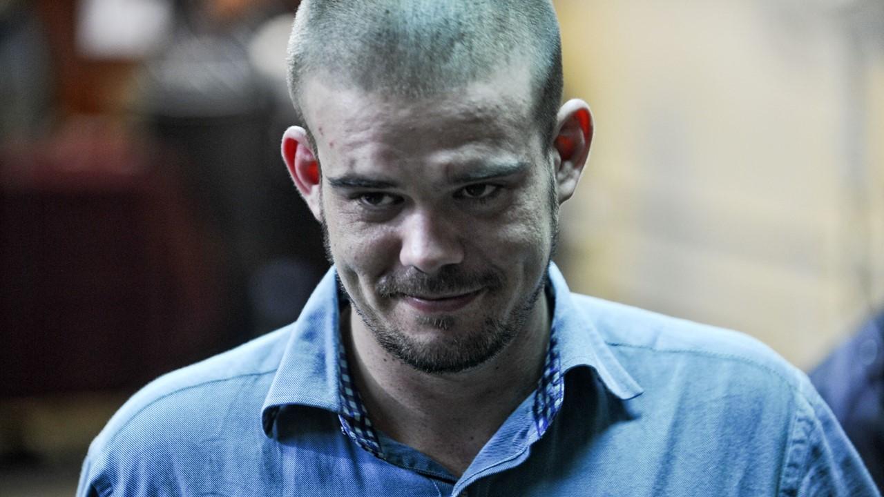 Joran van der Sloot arriving for a hearing at the Lurigancho prison in Lima on Jan. 11, 2011