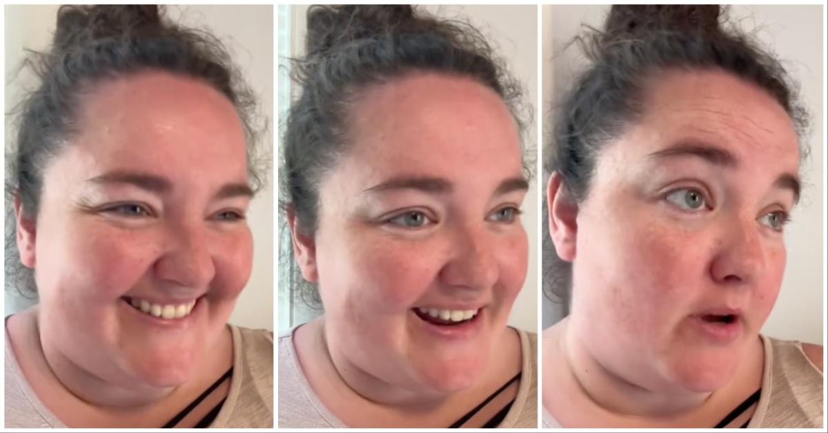 Sarah Wizeman performs a skit on TikTok about why you shouldn't wear red to a wedding.