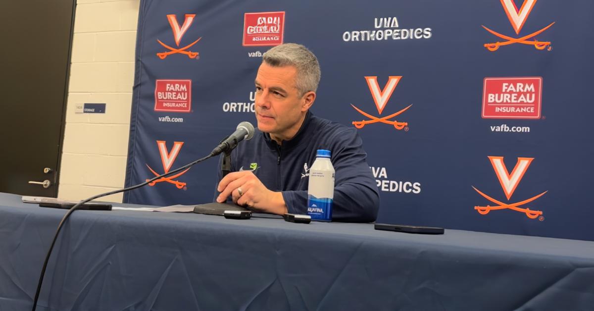 Coach Tony Bennett during a press conference.