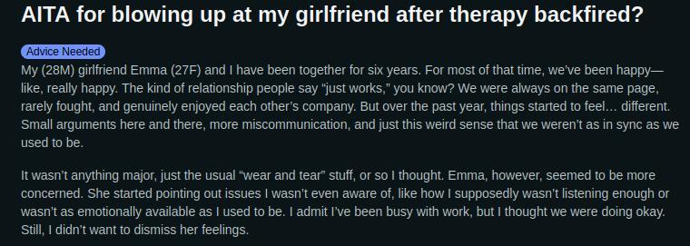 Girlfriend Hires Friend to Pretend to Be Couples Therapist