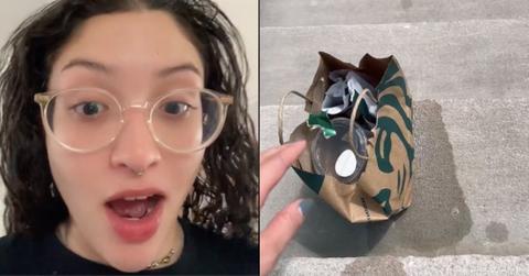 woman explains empty Starbucks order