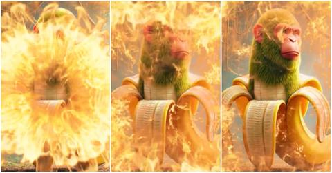 Chimpanzini Bananini, who is a part of the Italian brainrot animal clan.