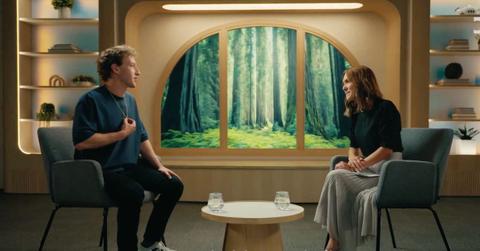 Mark Zuckerberg talking about his necklace with Bloomberg.