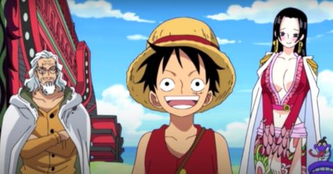 Silvers Rayleigh, Monkey D. Luffy, and Anahi