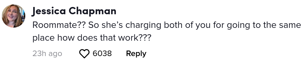 Comment on a viral post about a woman asking her friend for $2 in gas after giving him a ride.