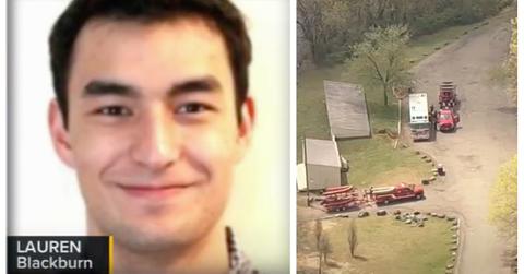 (L-R): Lauren Blackburn; Search party looking for Lauren Blackburn