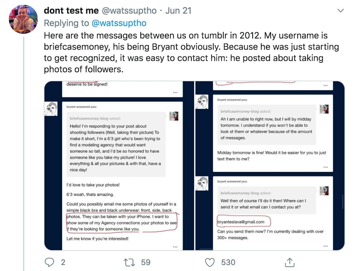 bryant eslava allegations