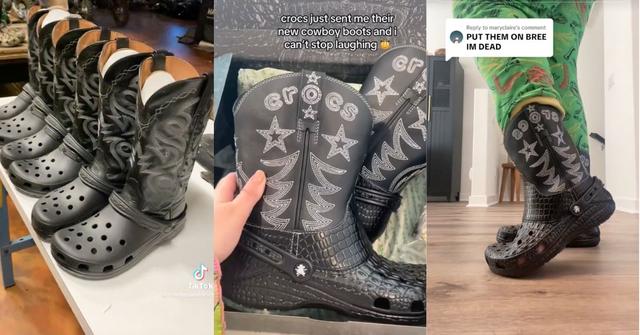 Several TikTokers have released videos of the Croc Cowboy Boot ahead of their launch