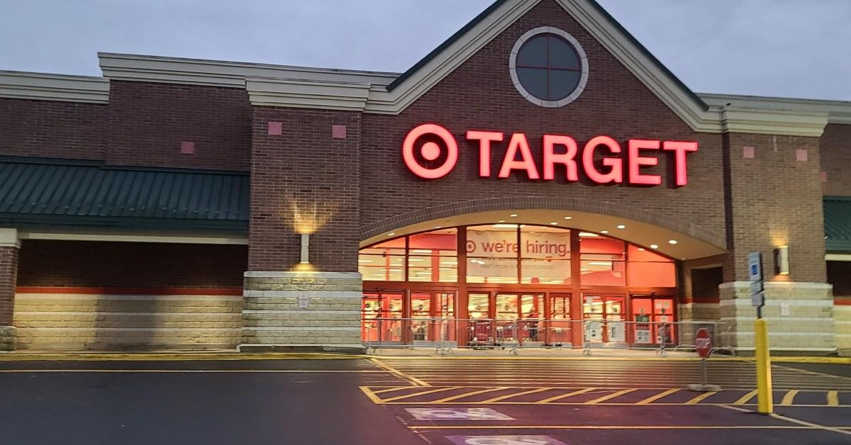 Target storefront at night