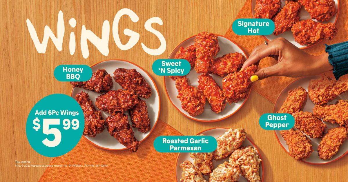 Popeyes wings prices