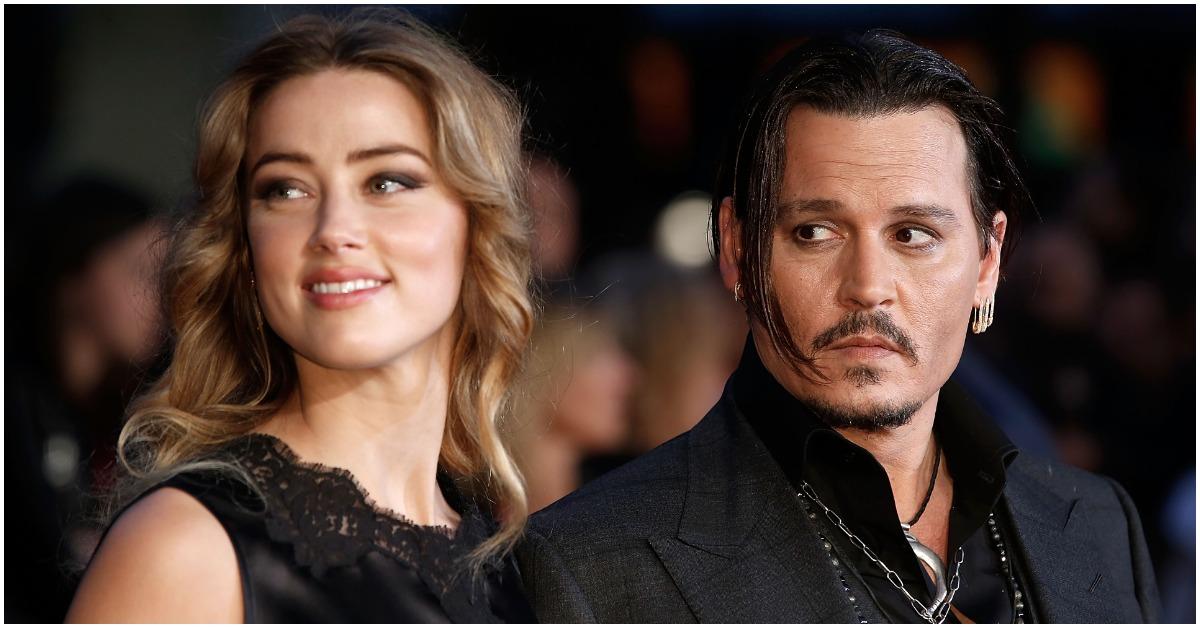 (l-r): Amber Heard and Johnny Depp attending an event together.