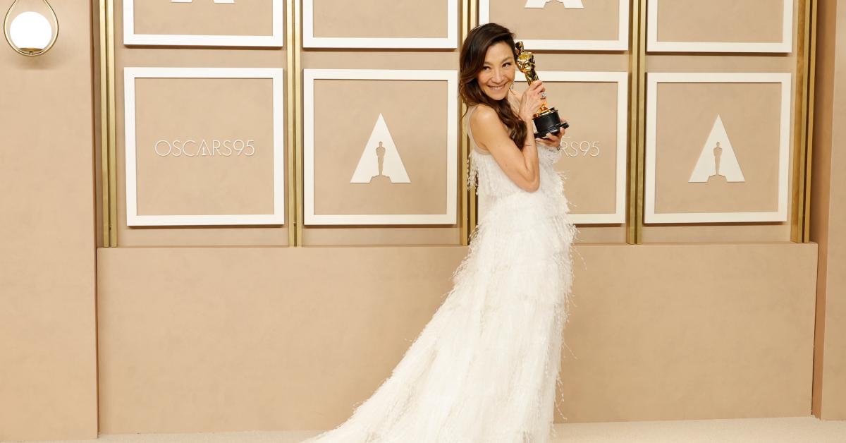 Michelle Yeoh and her Oscar for "Best Actress in a Leading Role"