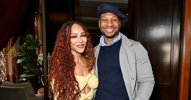 (l-r): Meagan Good and Jonathan Majors