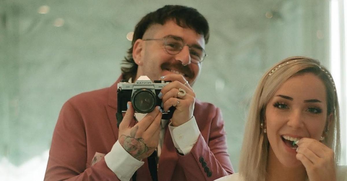 (l-r): Jenna Marbles' husband, Julien Solomita, and Jenna Marbles on their wedding day.