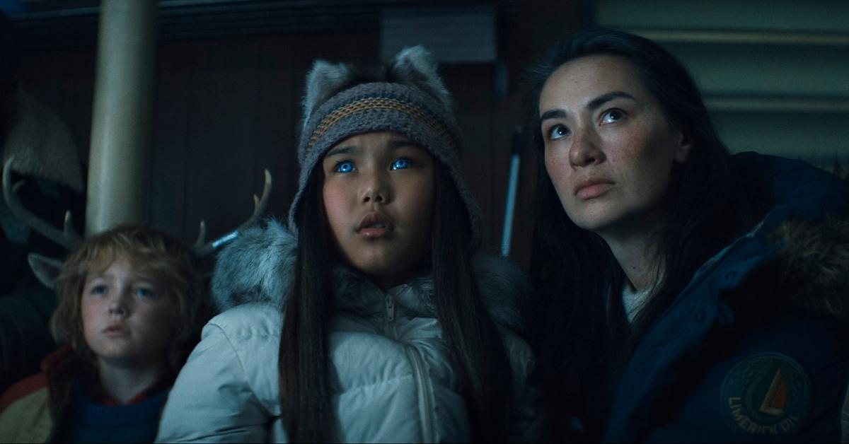 Gus, Siana, and her daughter inside the outpost in Alaska.