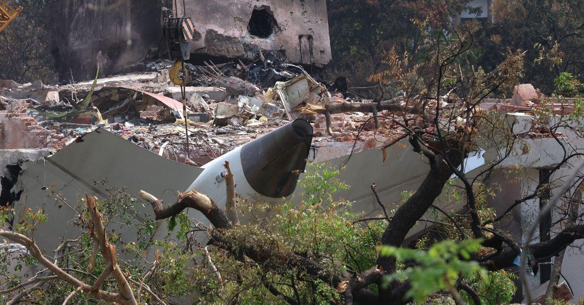 The aftermath of the Air India plane crash.