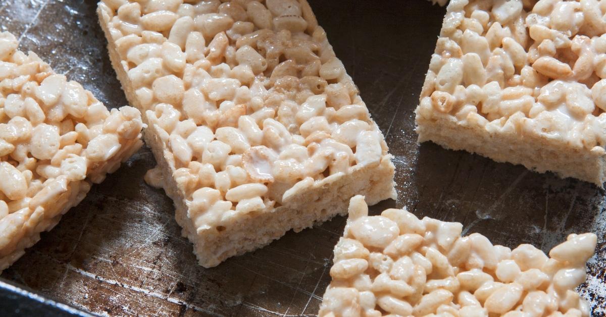 A stack of Rice Krispy treats