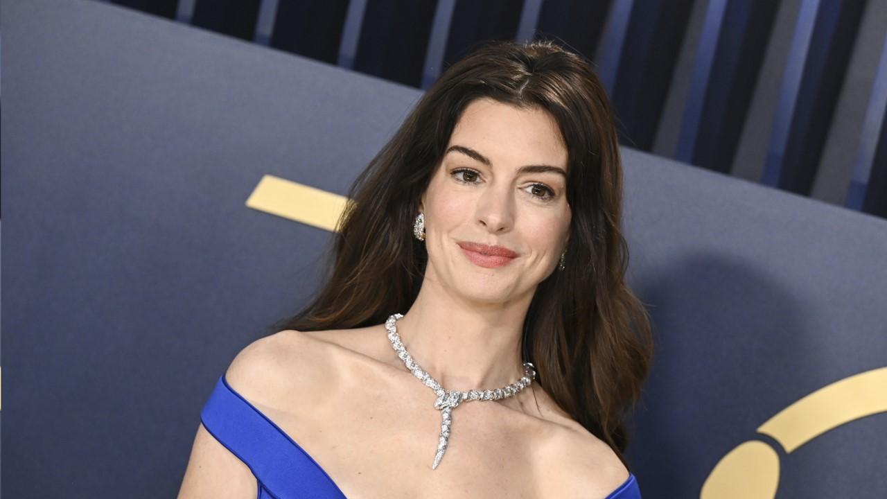 Anne Hathaway at the 30th Annual Screen Actors Guild Awards held at the Shrine Auditorium and Expo Hall on Feb. 24, 2024