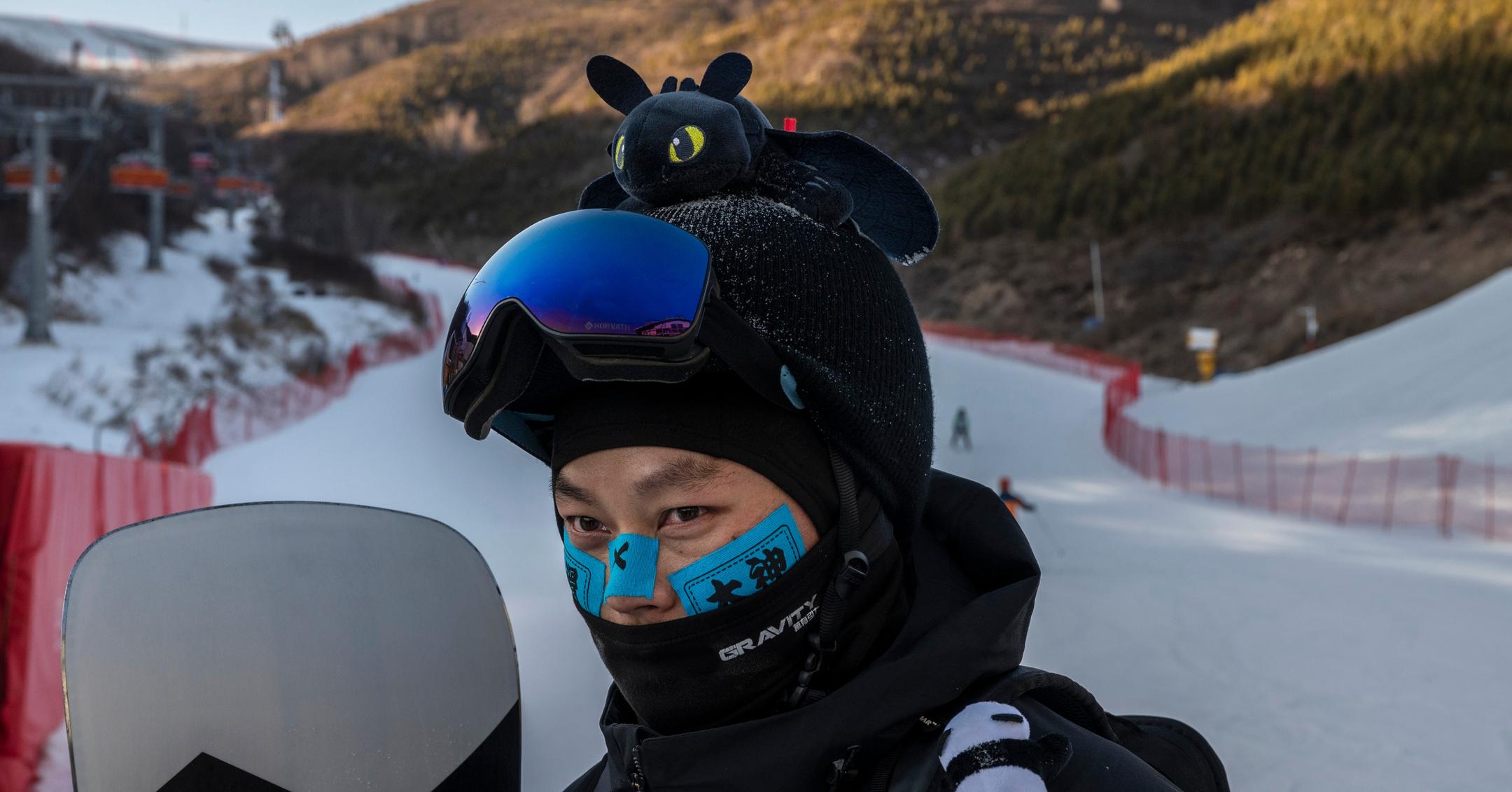 Why Do Skiers Wear Tape on Their Face? Here's What to Know