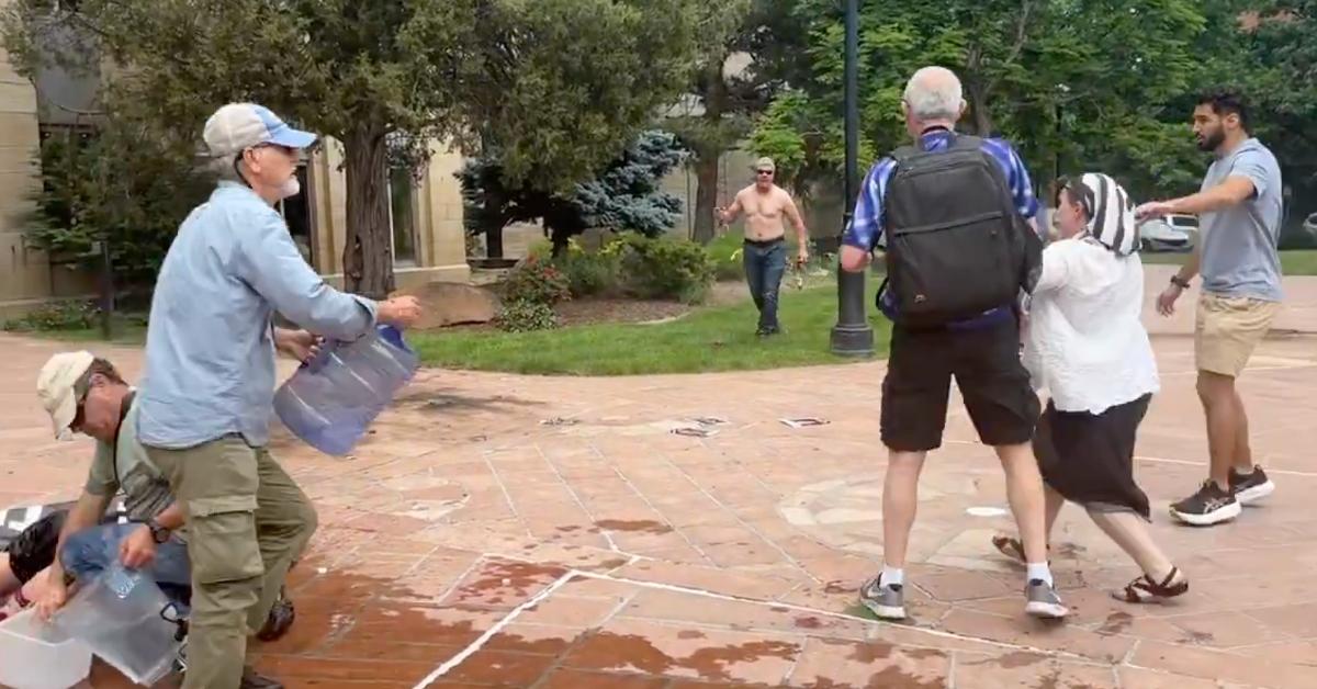 Protestors getting attacked in Boulder, Colo. 