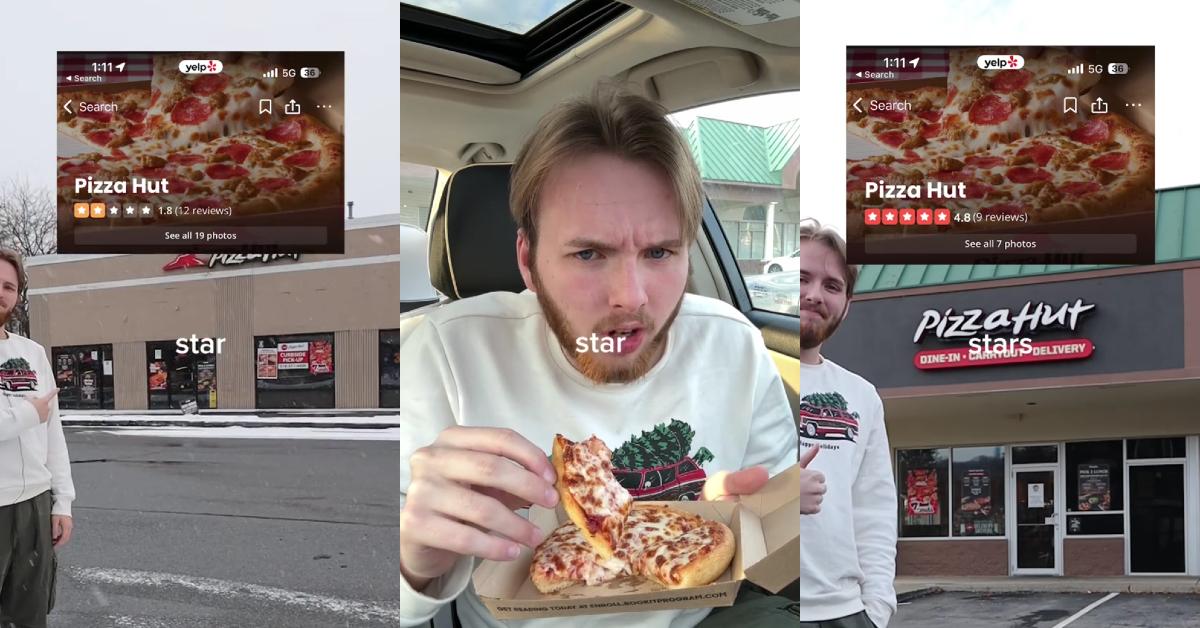 Guy Orders Same Meal 1 Star 5 Star Pizza Hut to See Difference