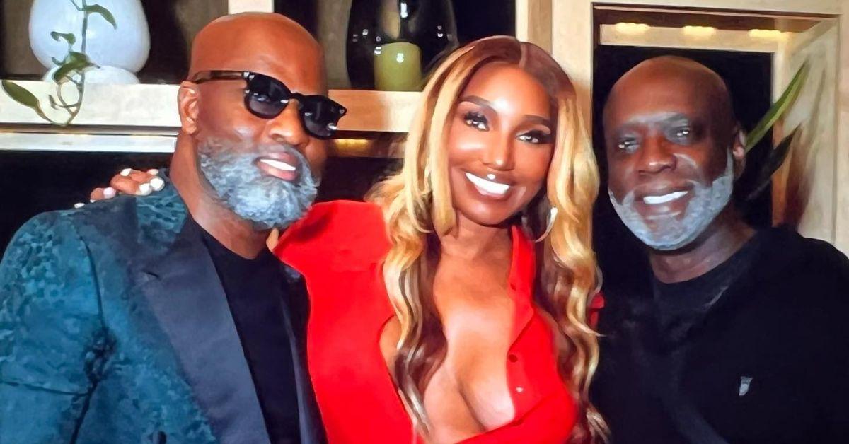 (l-r): Nyonisela Sioh, NeNe Leakes, and Peter Thomas posing together. 