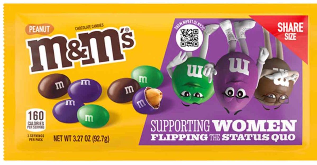 Packaging of the 2022 M&M's characters.