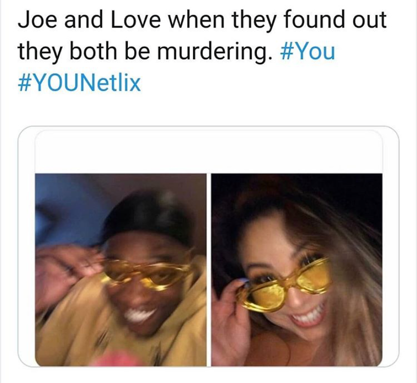 Love and Joe murdering meme