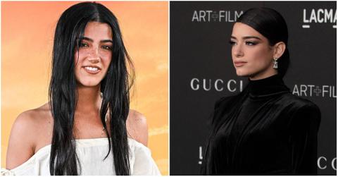 Charli and Dixie D’Amelio at separate events.