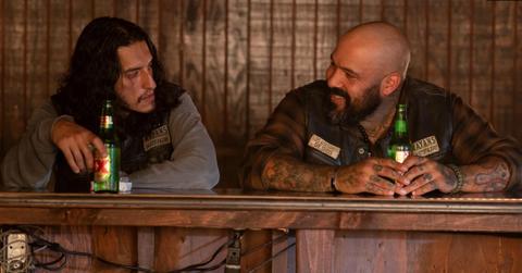 Coco and Gilly having a beer together.