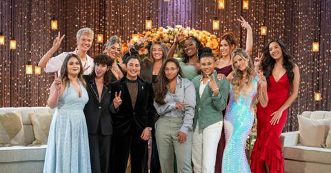 The Season 2 cast of 'The Ultimatum: Queer Love": (L to R) Marie Robertson, Kyle Neal, Bridget Matloff, Dayna Mathews, Magan Mourad, Ashley Johnson, Mel Vitale, JoAnna Garicia Swisher, Britney Thompson, AJ Blount, Haley Drexler, Marita Prodger, Pilar Dizon