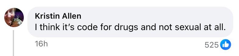 Comment on Facebook about Shirilla's "warm milk" text to her dad.