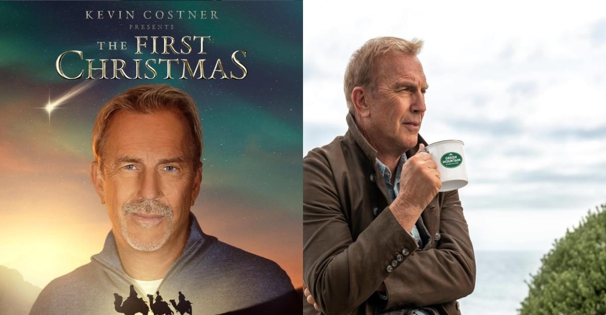 Kevin Costner on the promotional poster for his special  The First Christmas