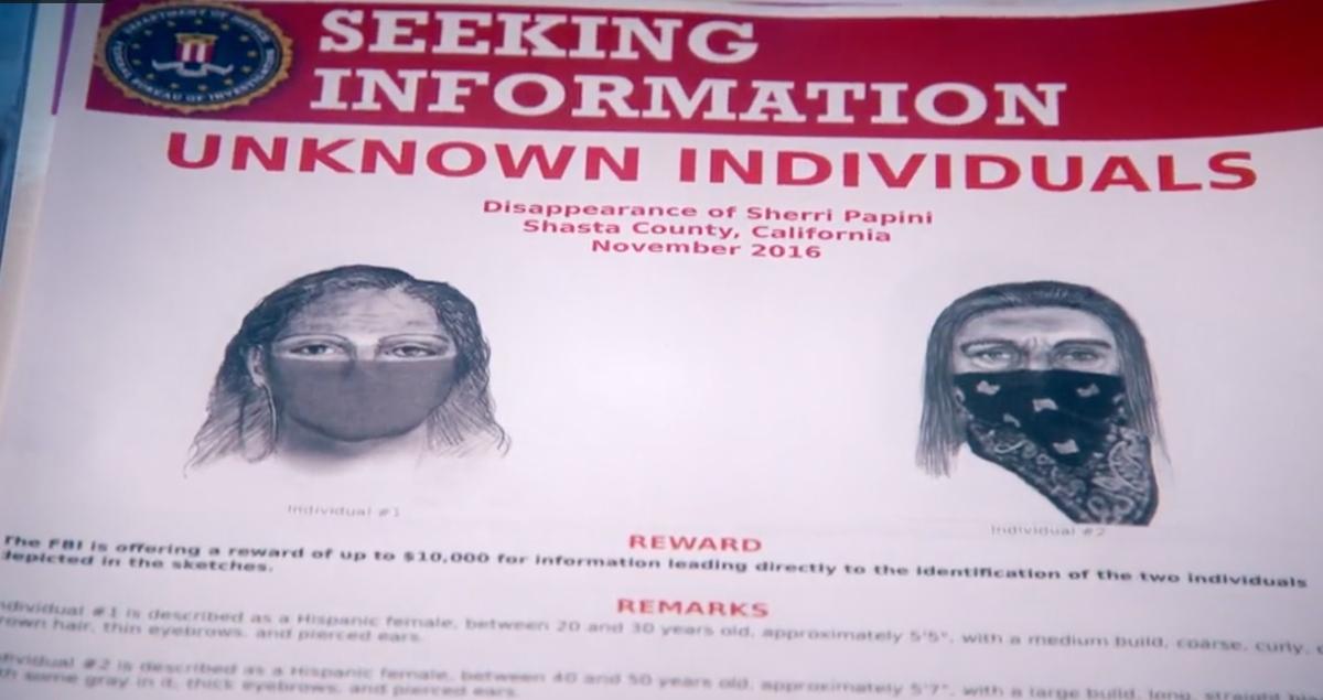 Drawings of the two women who allegedly abducted Sherri Papini