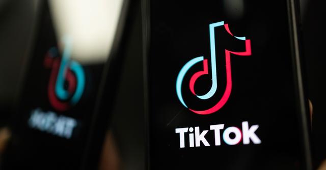 A person showing the TikTok logo on their phone