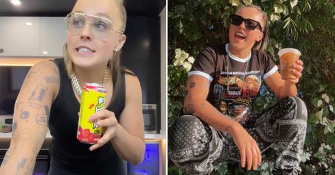 JoJo Siwa with temporary tattoos